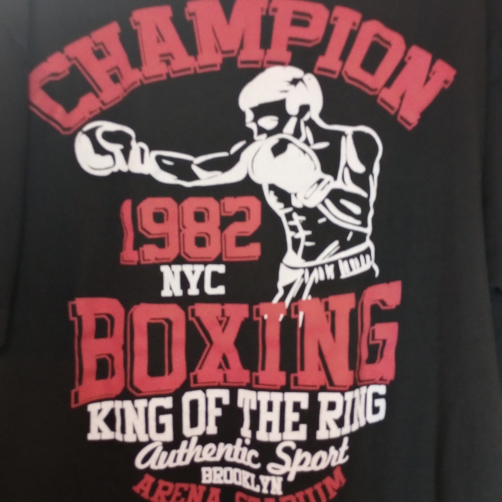 King Of The Ring Champion Boxing Tee Shirt By Return To Sender Mens Athletic XXL